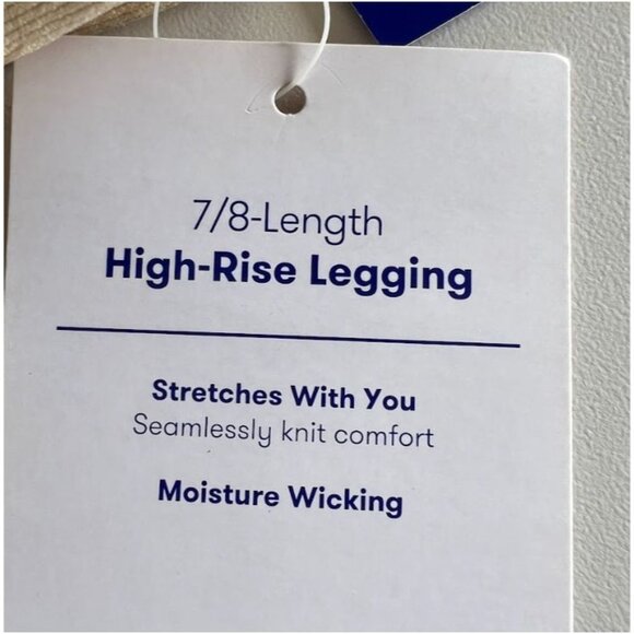 JoyLab Women's Seamless Cable Knit 7/8 Leggings Ivory Size Medium - Picture 7 of 10